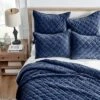 Navy Velvet Euro Sham - Set Of 2 - Levtex Home -Interior GUEST 008860d5 38d8 4985 8eb3 d61ad183edd6