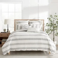 Monroe Stripe Grey Duvet Set - Levtex Home -Interior GUEST 08da0e2a 8b71 4a69 8514 d2756992d897