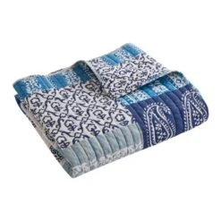 Chandra Printed Patchwork Quilted Throw - Levtex Home -Interior GUEST 288e33dd 0ea5 4a57 b5c6 5511080a6225