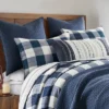 Cross Stitch Navy Euro Sham Set Of 2 -Interior GUEST 3272674d f6d6 4fb4 99f1 9704b70f0747