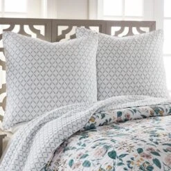 Verity Teal Euro Sham Set - Set Of Two - Levtex Home