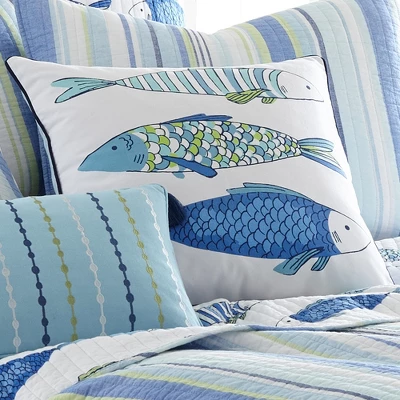 Catalina Printed Fish Decorative Pillow - Levtex Home 4 Catalina Printed Fish Decorative Pillow - Levtex Home - Image 2
