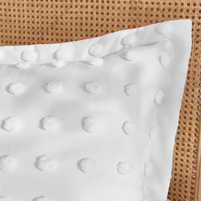 White Pom Pom Comforter Set - Levtex Home 6 White Pom Pom Comforter Set - Levtex Home - Image 4