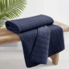Mills Waffle Navy Quilted Throw - Levtex Home -Interior GUEST 6625d764 0ef8 4efa 8832 a9895f81108f