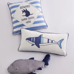 Sammy Shark Shaped Decorative Pillow - Levtex Home