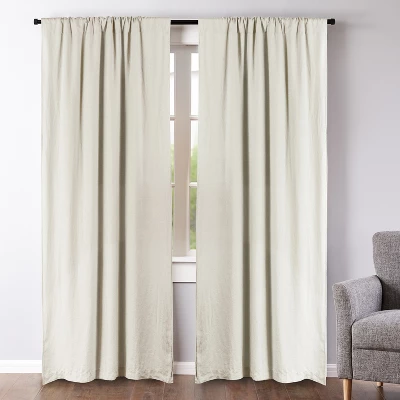 100% Linen - Lined Curtain Panel - 2pk - Levtex Home 6 100% Linen - Lined Curtain Panel - 2pk - Levtex Home - Image 4