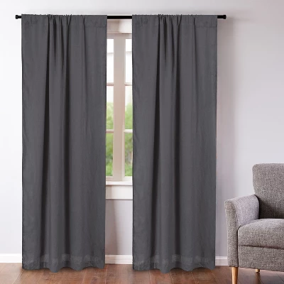 100% Linen - Lined Curtain Panel - 2pk - Levtex Home 7 100% Linen - Lined Curtain Panel - 2pk - Levtex Home - Image 5