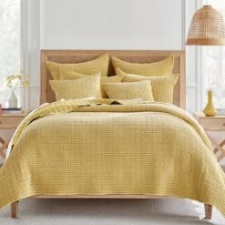 Mills Waffle Ochre Euro Sham Set Of 2- Levtex Home 7 Mills Waffle Ochre Euro Sham Set Of 2- Levtex Home -Interior GUEST 76bd820e 211c 4242 a3b7 2cb03db8066e