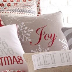 Silent Night Joy Decorative Pillow Gray - Levtex Home