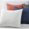 Mills Waffle Bright White Square Pillow - Levtex Home -Interior GUEST 9243c4f8 a8dd 49aa 9a0b 9420987b4956