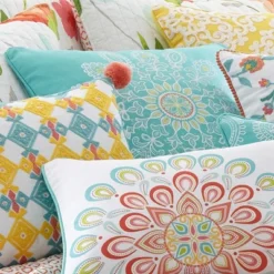 Laurel Coral Medallion Decorative Pillow - Levtex Home