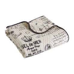 Histoire Script Quilted Throw - Levtex Home -Interior GUEST ab0430d0 1029 4622 899a e3a0e0db2709