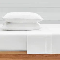 White Sateen Full 4pc Sheet Set - Levtex Home