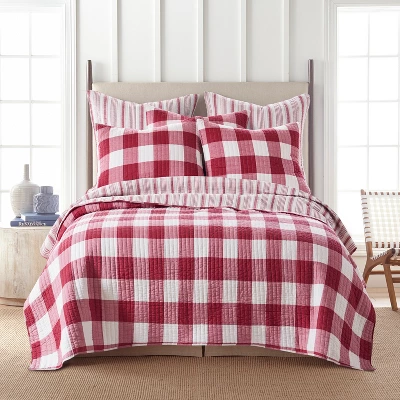Camden Red Euro Shams - Set Of 2 - Levtex Home 4 Camden Red Euro Shams - Set Of 2 - Levtex Home - Image 2