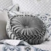 Maeve Neutral Round Velvet Pillow -Levtex Home -Interior GUEST b35bcf3e b51a 4b24 a96a f9f2b085697a