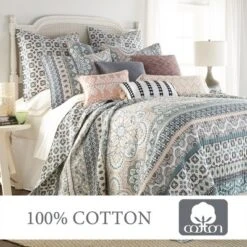 Addie Floral Quilt And Pillow Sham Set - Levtex Home -Interior GUEST cf2cec6b 3cd1 4d9e 8a36 863ca093703e