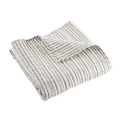 Tobago Stripe Taupe Quilted Throw - Levtex Home -Interior GUEST d7304e73 de85 4baf 91c7 8783d6b0620c