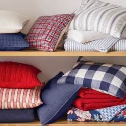 Mills Waffle Navy Square Pillow - Levtex Home -Interior GUEST d9d0f0b5 a630 4153 b5e1 c65b4f99423e