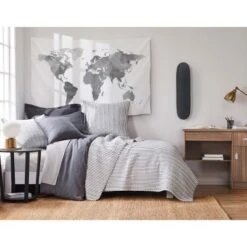 Gray Sateen Twin 3pc Sheet Set - Levtex Home -Interior GUEST dc53a7ac 7083 41b1 8360 a646f7f67e1b