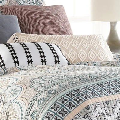 Addie Diamond Fringe Decorative Pillow - Levtex Home 3 Addie Diamond Fringe Decorative Pillow - Levtex Home