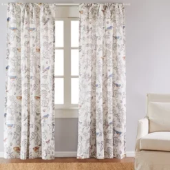Mockingbird Toile Lined Curtain Panel With Rod Pocket - Levtex Home -Interior GUEST fc582251 98e7 48e4 8f01 c27673485c28